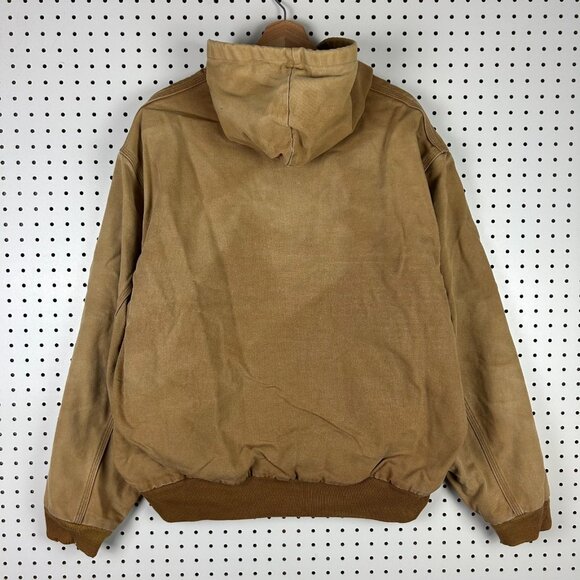 Vintage Carhartt Active Jacket 2XL XXL Plaid Lined Faded Work Wear MLGW Memphis - Picture 5 of 9